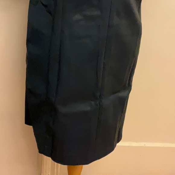 NWT Ann Taylor cap Mixed media sleeves faux leather sheath dress. - Picture 6 of 6